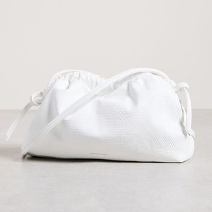 NWT | Mansur Gavriel Mini Cloud Croc leather Bianca